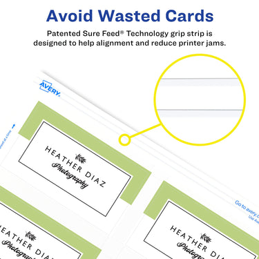 Avery Glossy Business Cards with Sure Feed Technology, 2